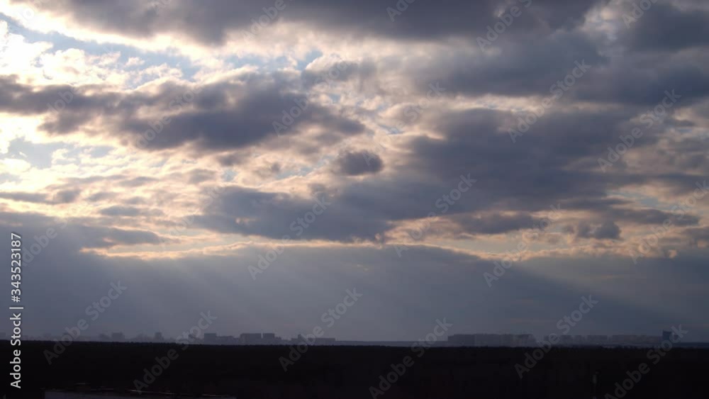 time lapse of clouds and sun
