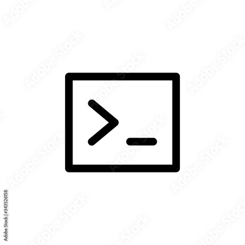 Terminal User Interface Outline Icon Logo Vector Illustration
