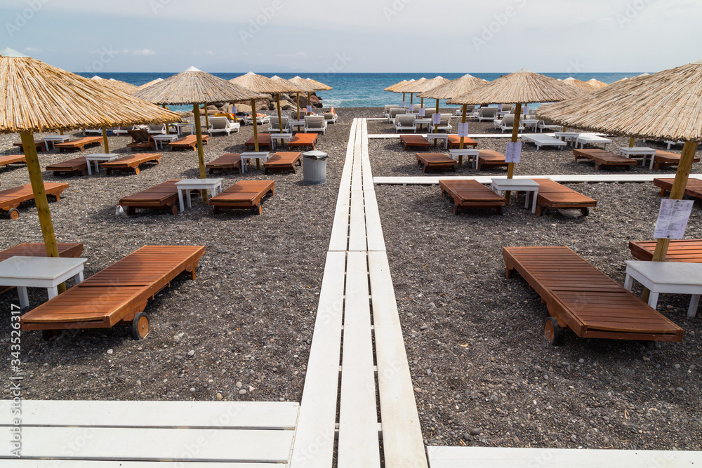 Mediterranean beach bar in Greece