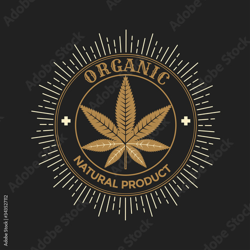 Marijuana or cannabis vector leaf