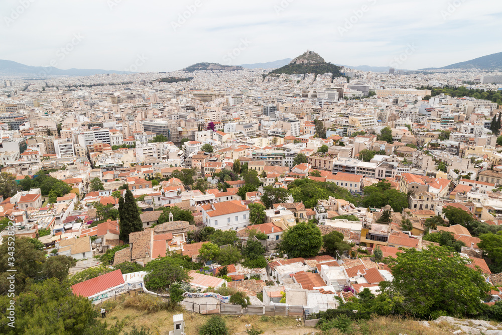 Detail of Athens, capital of Greece

