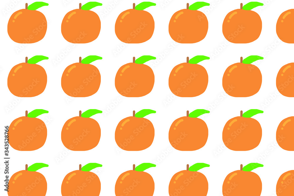 Set of orange isolated on white background.