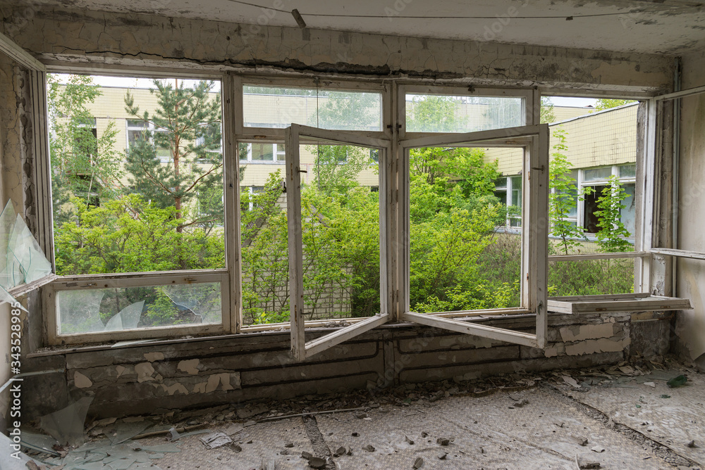 Window in kindergarten of Chernobyl Window in kindergarten of Chernobyl