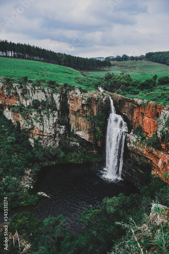 waterfall in the mountains of Africa