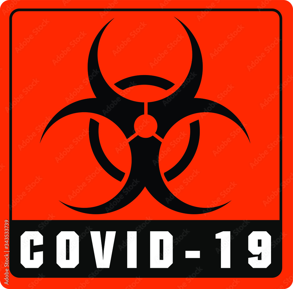Biohazard corona virus sign warning Biohazard corona virus sign warning