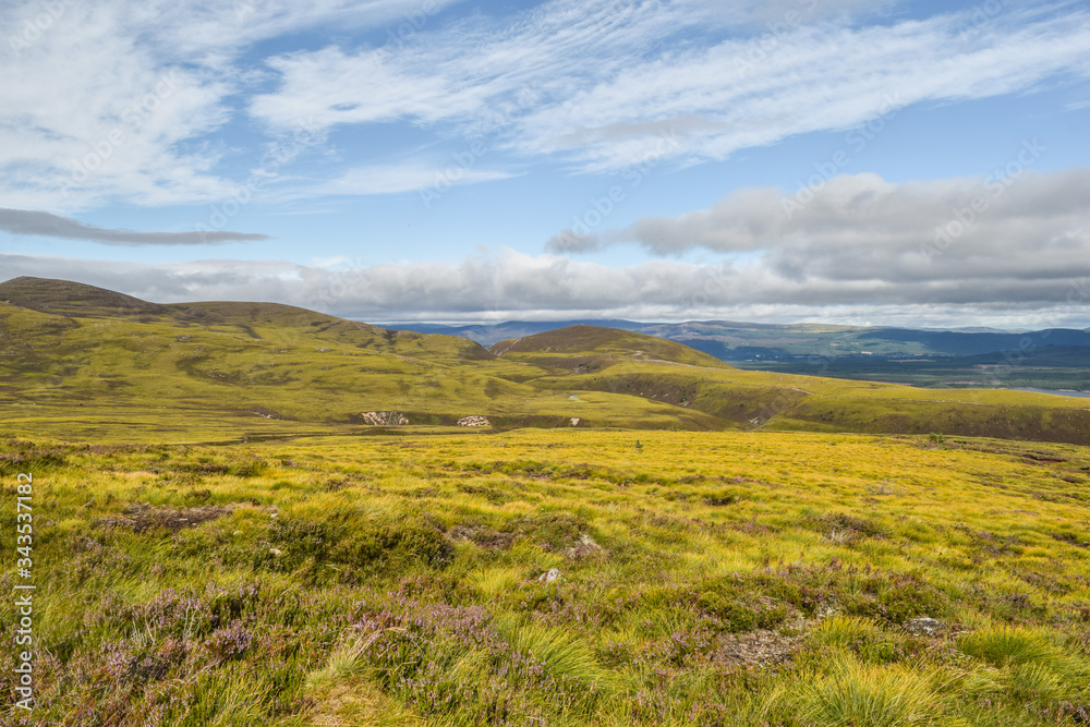 Colorful scottish Highlands at the Cairngorms