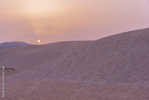 sunset in the desert