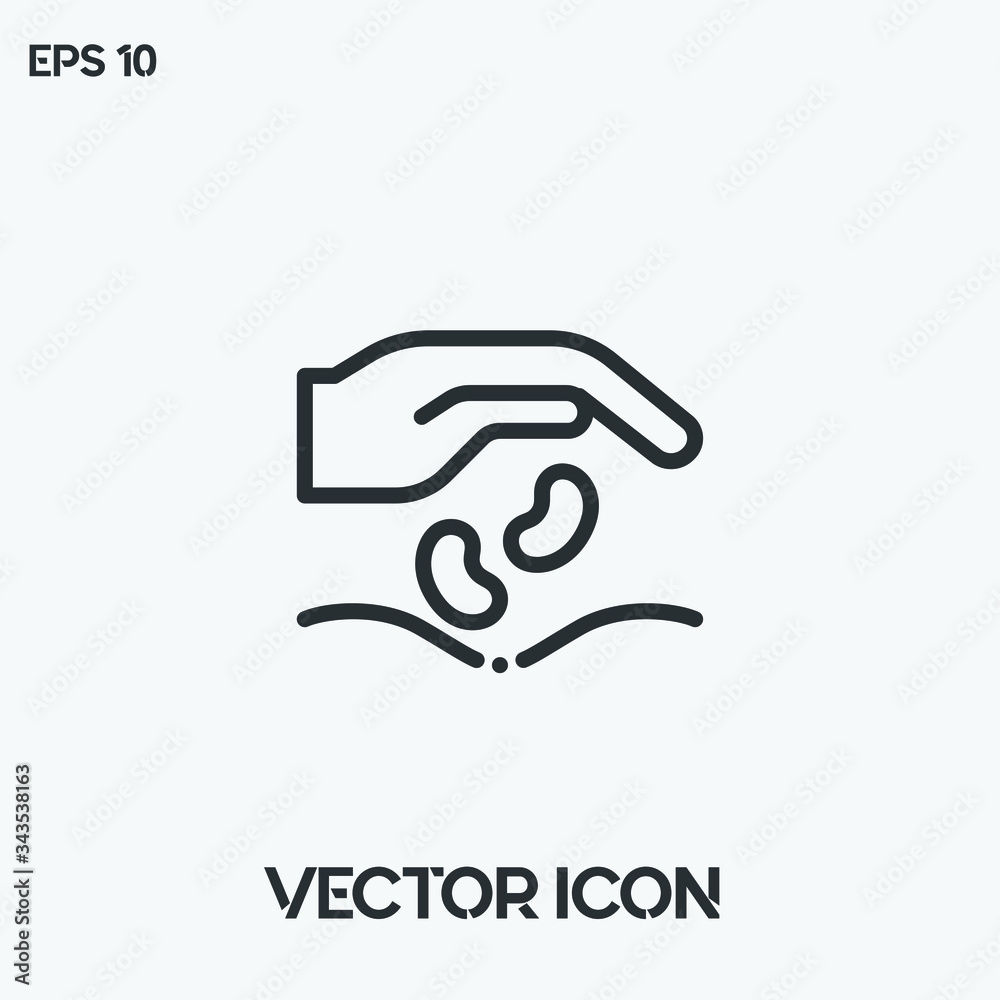 Seeds vector icon illustration. Ui/Ux. Premium quality.