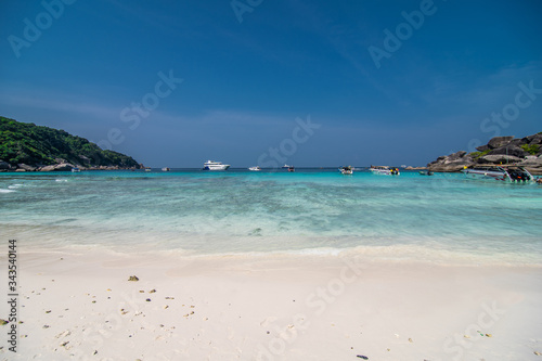 Fototapeta Naklejka Na Ścianę i Meble -  Tropical beach at view point of Similan Islands, Andaman Sea, Thailand