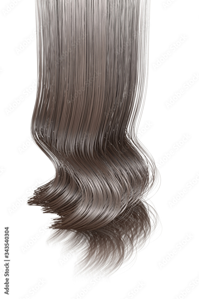 Fototapeta premium Hair strand curl blond oily tips 