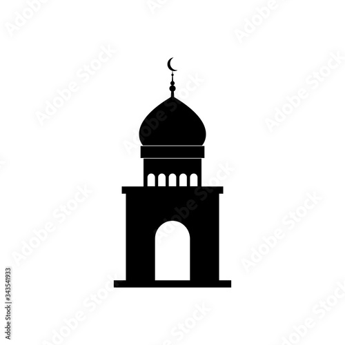 ramadan concept, mosque icon, line style