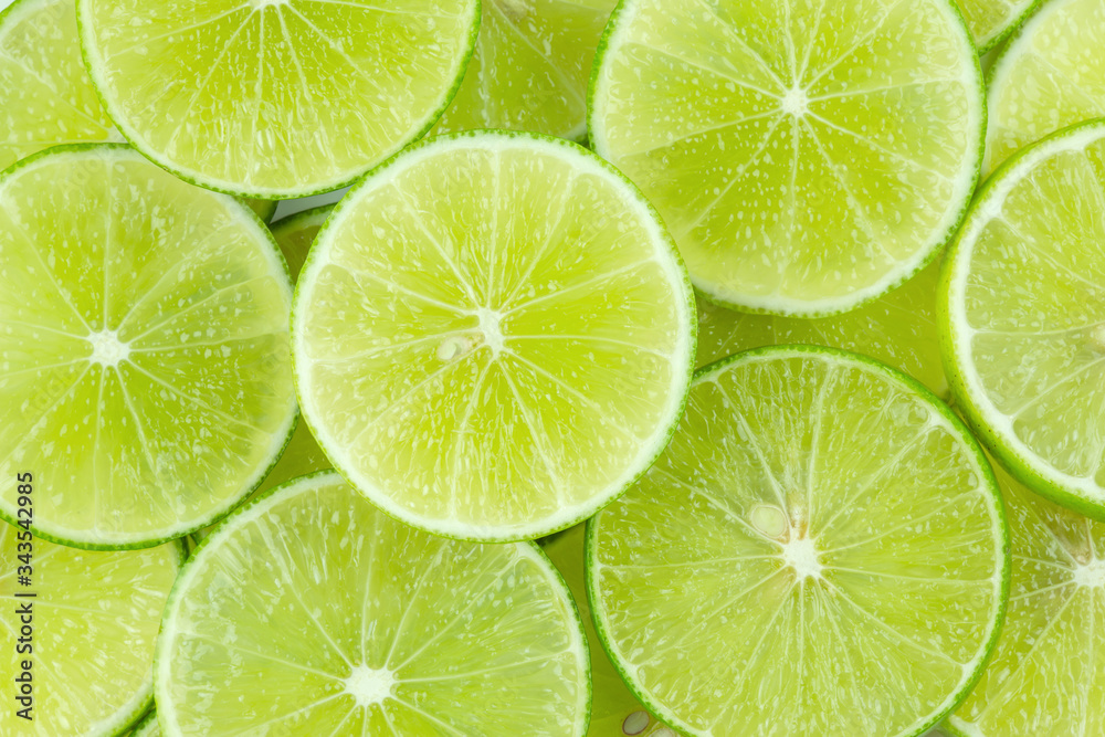fresh green lime sliced background