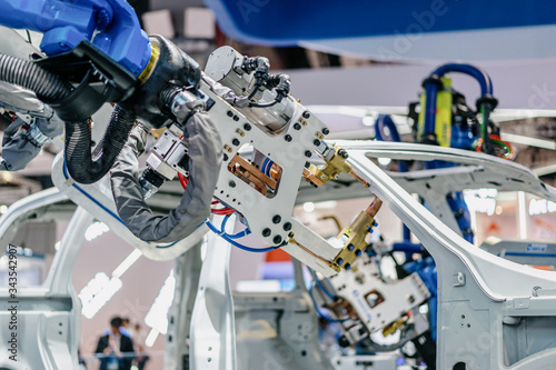 robot arm in factory