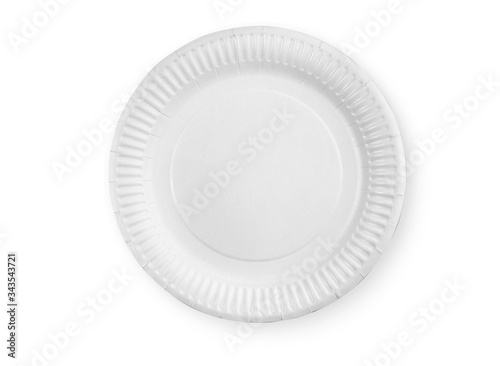 Konstfotografi Disposable paper plate isolated