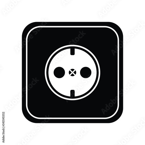 Sockets. object isolated black icon vector