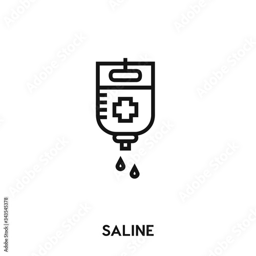 saline icon vector. saline sign symbol