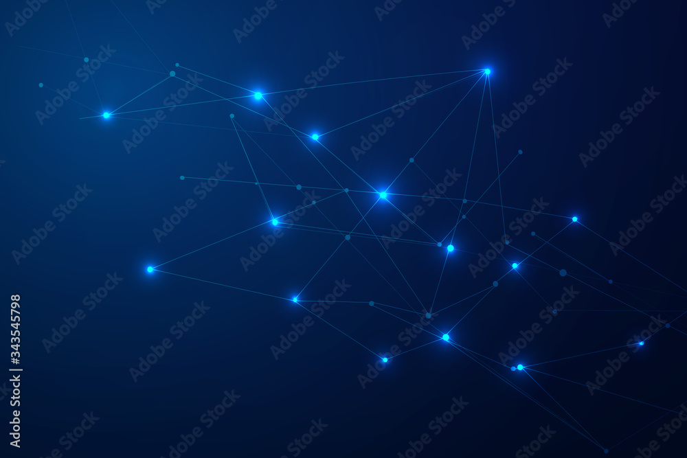 Abstract connecting dots and lines, Polygonal background, technology connection digital data and big data concept, vector illustrator Abstract connecting dots and lines, Polygonal background, technology connection digital data and big data concept, vector illustrator