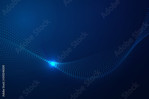 Abstract connecting dots and lines, Polygonal background, technology connection digital data and big data concept, vector illustrator