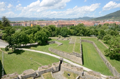 Pamplona view form medieval walls, Spain