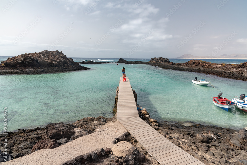 Los Lobos island of Fuerteventura Canary island in Spain