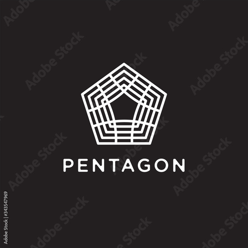 Pentagon icon vector image.Can also be used for building and landmarks .