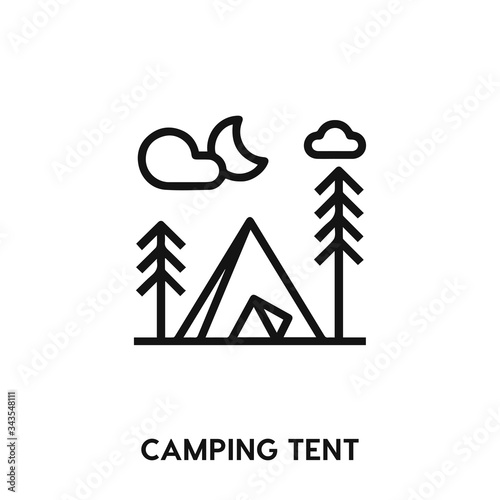 camping tent icon vector. camping travel icon vector symbol illustration. Modern simple vector icon for your design. camping tent icon vector	
