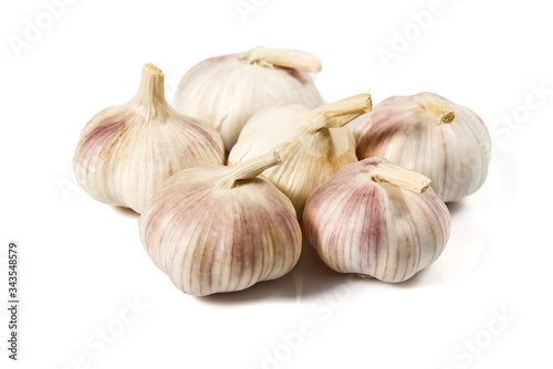 Fresh Garlic isolated on white background close-up