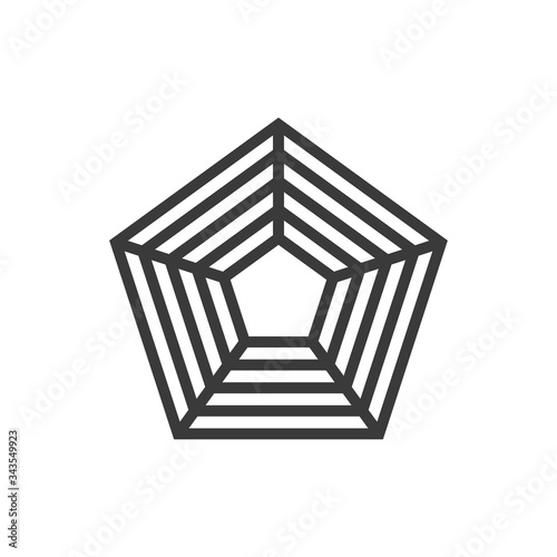 Pentagon icon vector image.Can also be used for building and landmarks .
