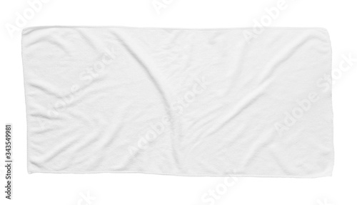 Photography White beach towel isolated white background