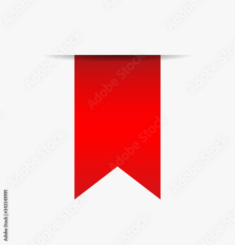 Free Download blank red ribbon tag. Store and market special sale sign. bookmark icon out of white paper - GFXLoad