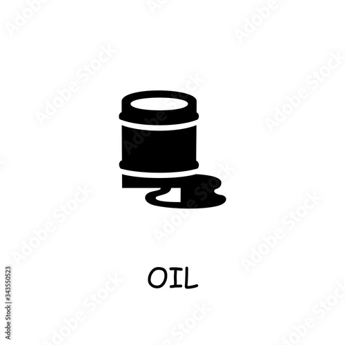 Oil flat vector icon photo