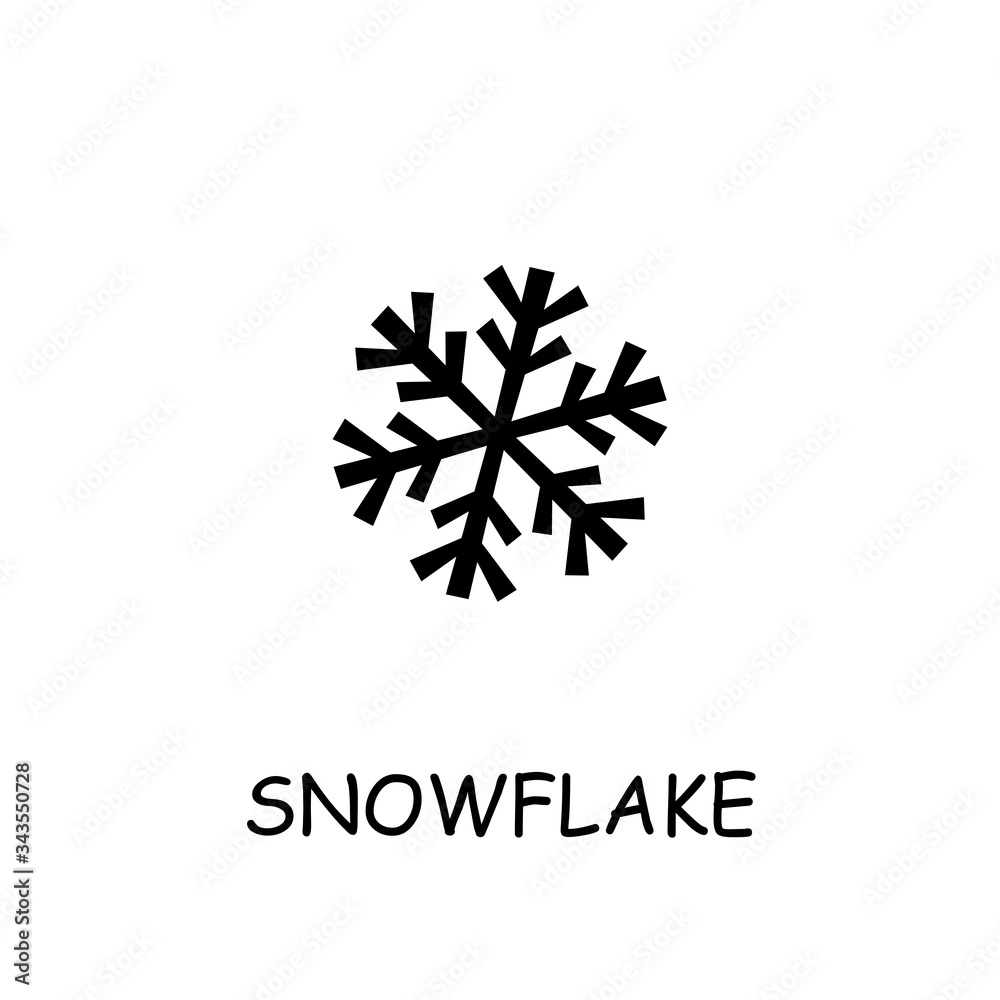 Snowflake flat vector icon Snowflake flat vector icon