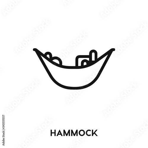 hammock icon vector. hammock sign symbol