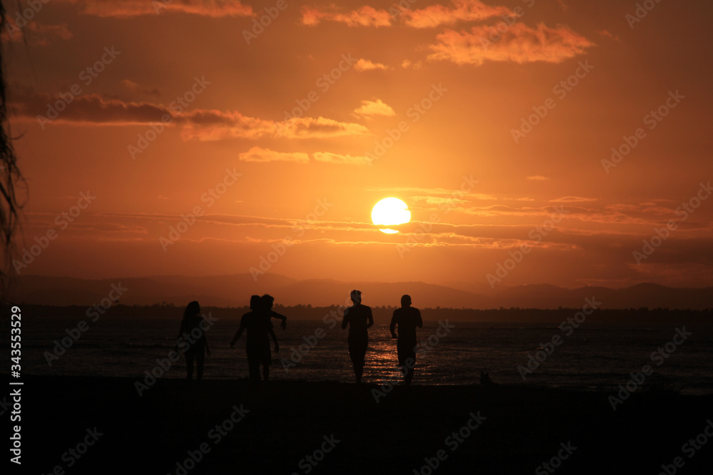 deporte al atardecer