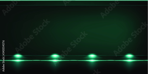 Background with glowing Green Lights. Beautiful banner design with glowing glittering lights 
