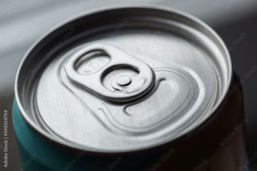 aluminum soft drink can, top view. for beverage packaging aluminum soft drink can, top view. for beverage packaging