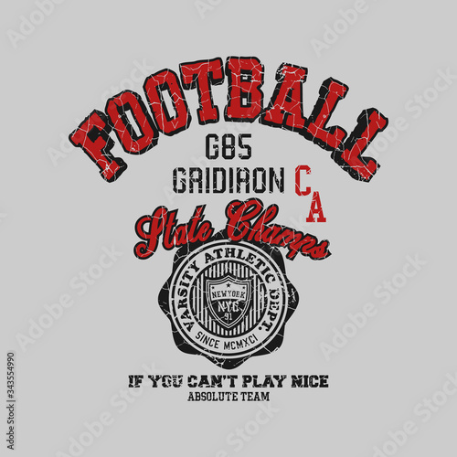 Print football for t shirt