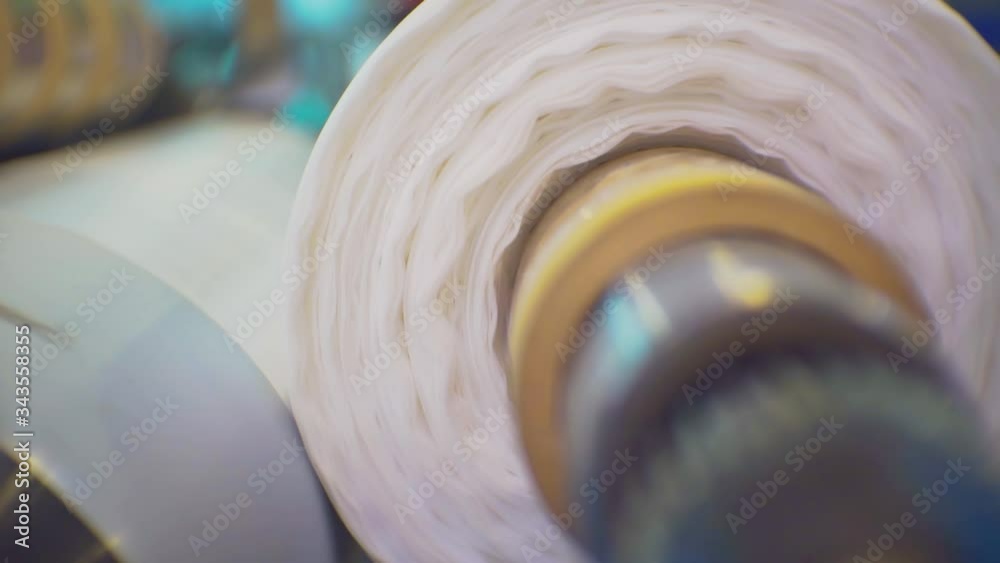 Polymer plastic bags manufactured roll.close-up Polymer plastic bags manufactured roll.close-up