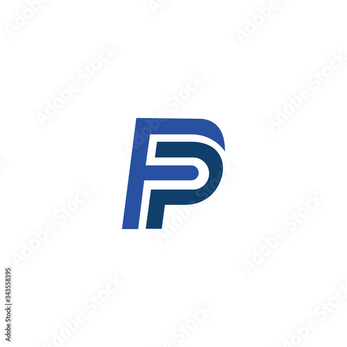 Initial letter fp logo or pf logo vector design templates