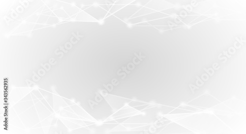 Abstract. Communications or technology, science background. connected dots on white background. vector.