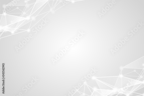 Abstract. Communications or technology, science background. connected dots on white background. vector.