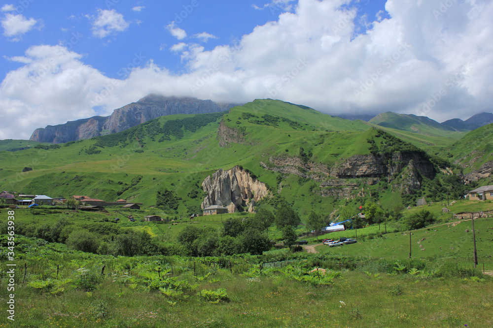 Azerbaijan. Village in the beautiful mountains.