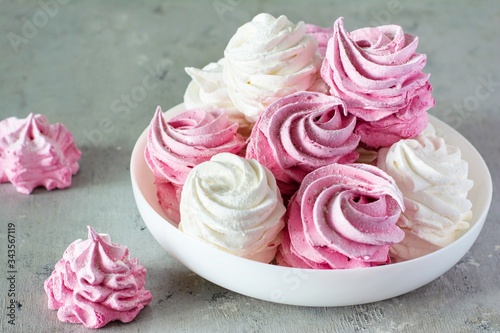 Wallpaper Mural Homemade gentle apple and berry marshmallows on a white plate. Homemade healthy sweets. A lot of handmade marshmallow. natural marshmallow marshmallows Torontodigital.ca