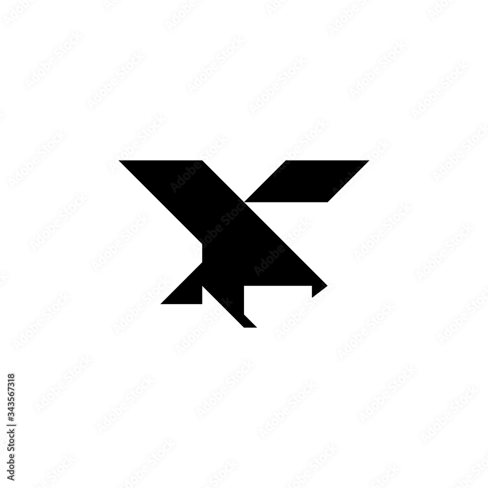 Geometric eagle logo icon vector. Geometric eagle logo icon vector.