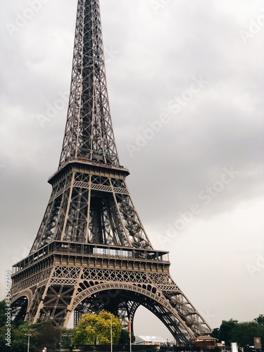 Eiffel Tower on a background of cloudy sky, May 2019 Processed with VSCO with a6 preset
