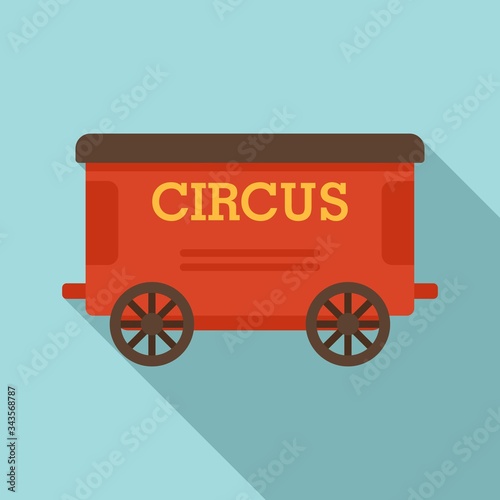 Circurs carriage icon. Flat illustration of circurs carriage vector icon for web design