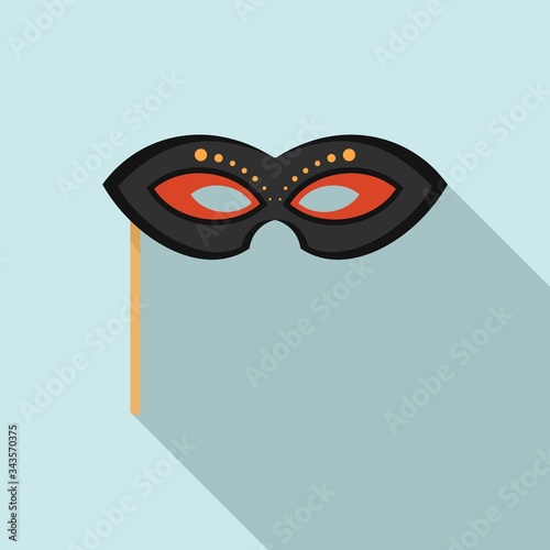 Masquerade mask icon. Flat illustration of masquerade mask vector icon for web design