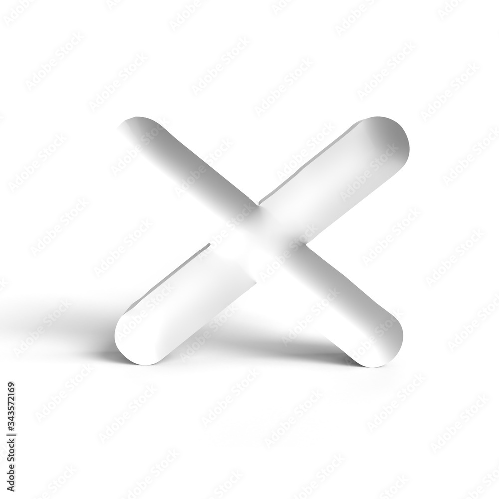 Rejected sign symbol. Write cross no or wrong concepts on the white. isolated on white background. Rejected sign icon. three-dimensional rendering, 3D render. Rejected sign symbol. Write cross no or wrong concepts on the white. isolated on white background. Rejected sign icon. three-dimensional rendering, 3D render.