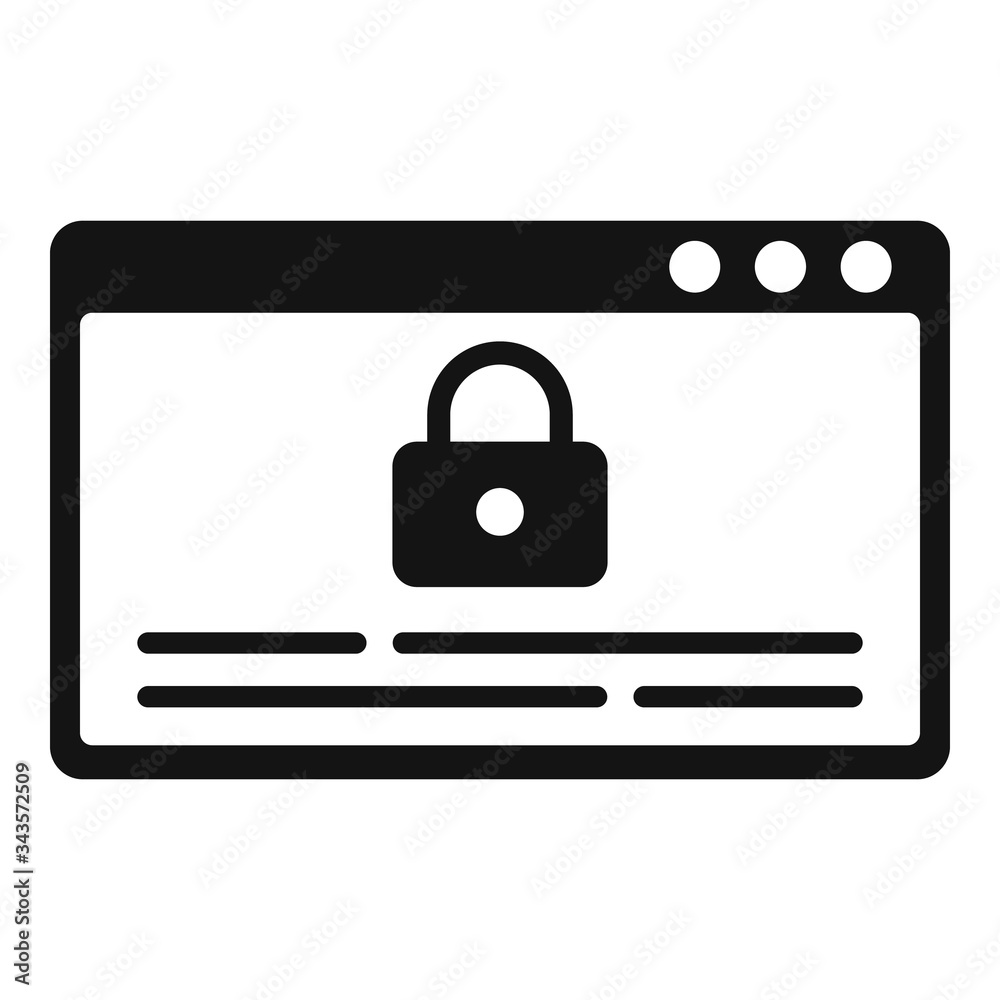 Web lock authentication icon. Simple illustration of web lock authentication vector icon for web design isolated on white background Web lock authentication icon. Simple illustration of web lock authentication vector icon for web design isolated on white background