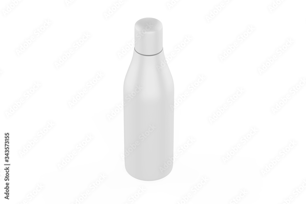 Cosmetic bottle mock up isolated on white background. 3d illustration Cosmetic bottle mock up isolated on white background. 3d illustration